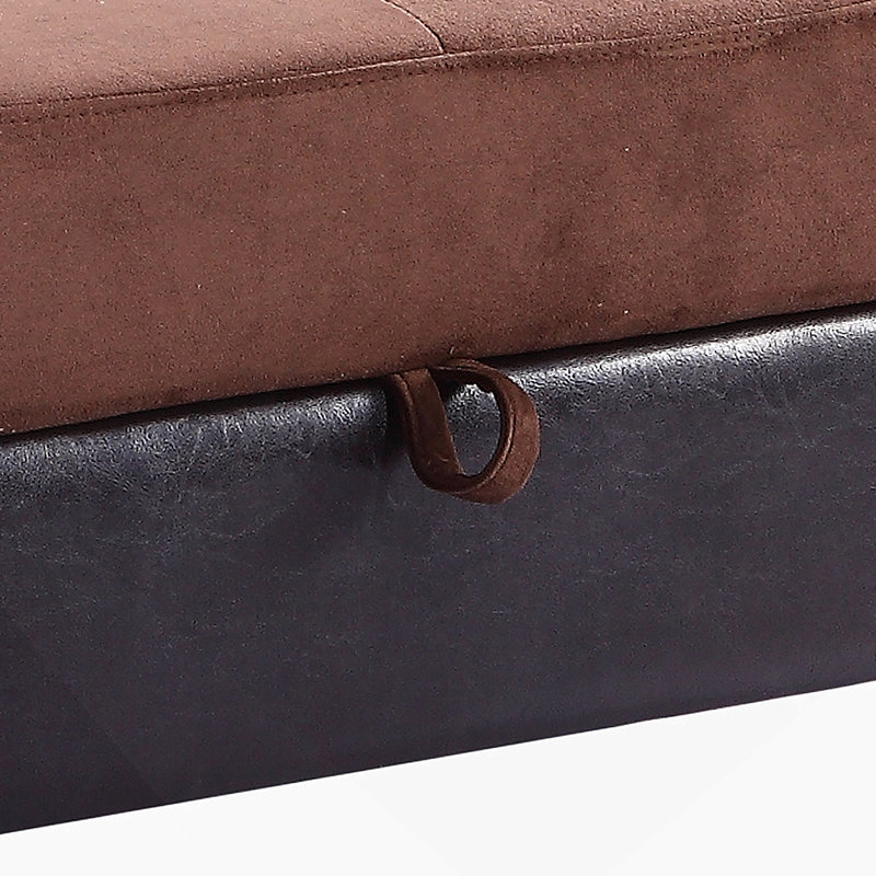 Elegant Chocolate Upholstered Ottoman