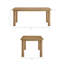 Ensemble de table et bancs en chêne vieilli 3 pièces Alvia