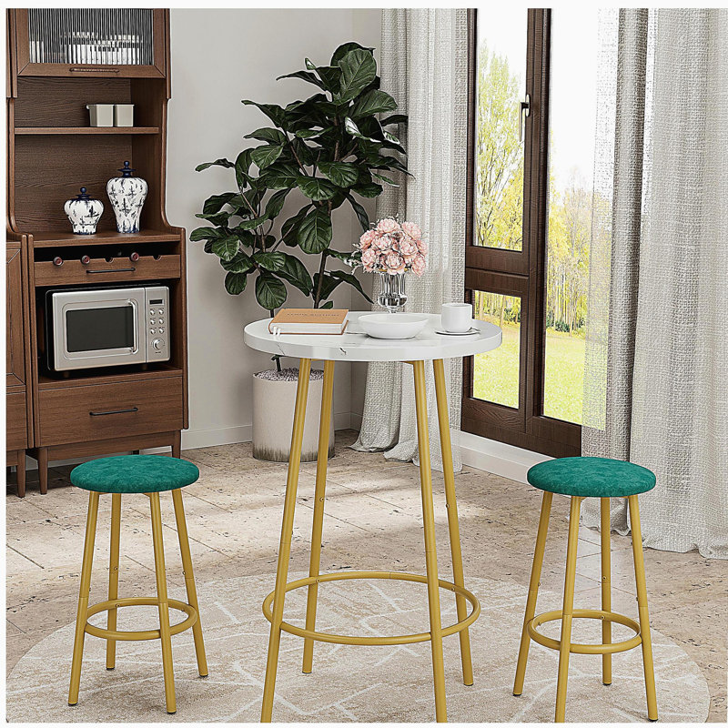 3-Piece Bar Table Set with 2 Bar Stools – Modern Pub Table