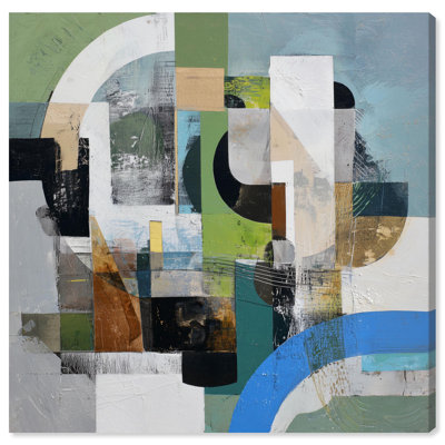 "Mosaic of Shapes II", reproduction d'art sur toile par Art Remedy, tendue avec châssis, 12 x 12