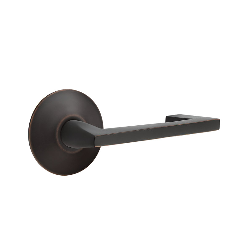 Faux levier de porte double avec rosette Argos, Bronze huilé, Droite