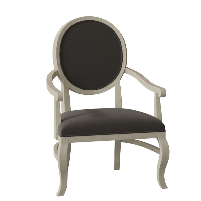 Oakland Upholstered Arm Chair, 4850 Indigo, Almond Buff