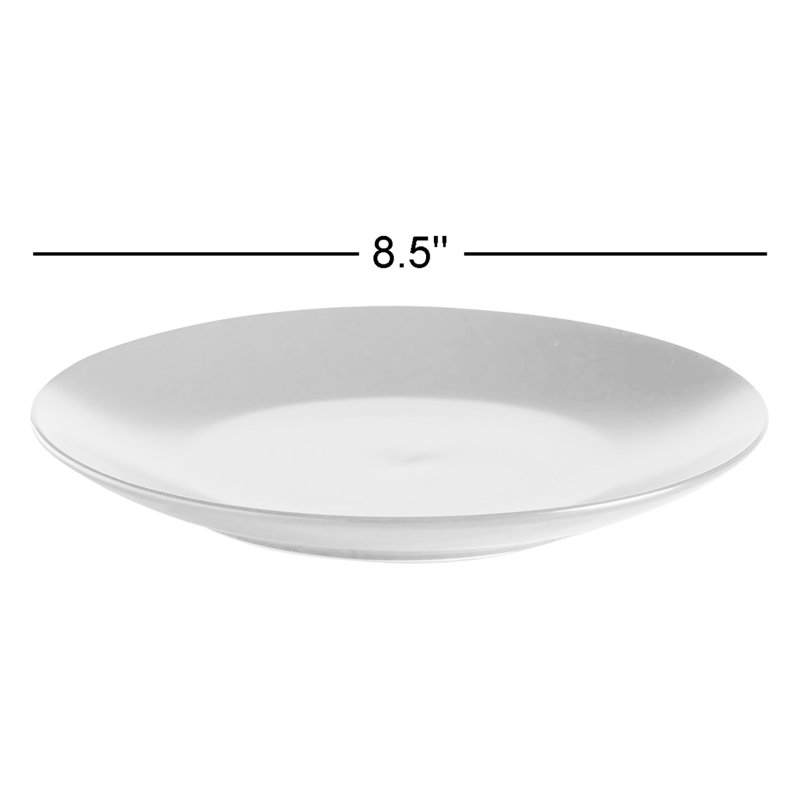 Assiette à salade en grès Izie Coupe, Blanc