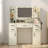 Makeup Vanity with Lighted Mirror & Built-In Outlet, Vanity Desk with 5 Drawers for Bedroom & Dressing Room