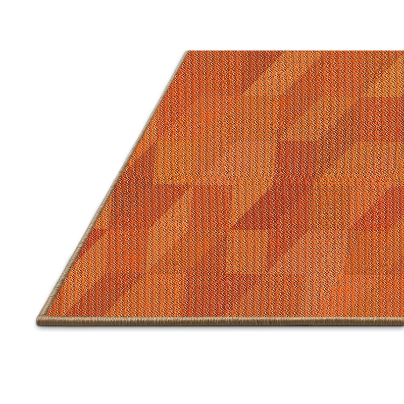 Tapis orange à motif géométrique Santamaria, Rectangle 8 pi x 10 pi