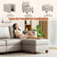  Canapé modulaire modulaire avec repose-pieds avec rangement, canapé modulaire rembourré et confortable pour salon, chambre à coucher, canapé-lit à 4 places, similicuir gris clair-530742245