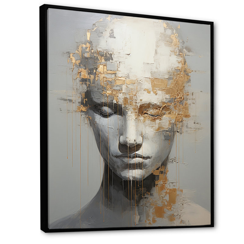 «Man Meditation Mind» sur toile, H 40 po x l 30 po x P 1,5 po, Cadre flottant noir