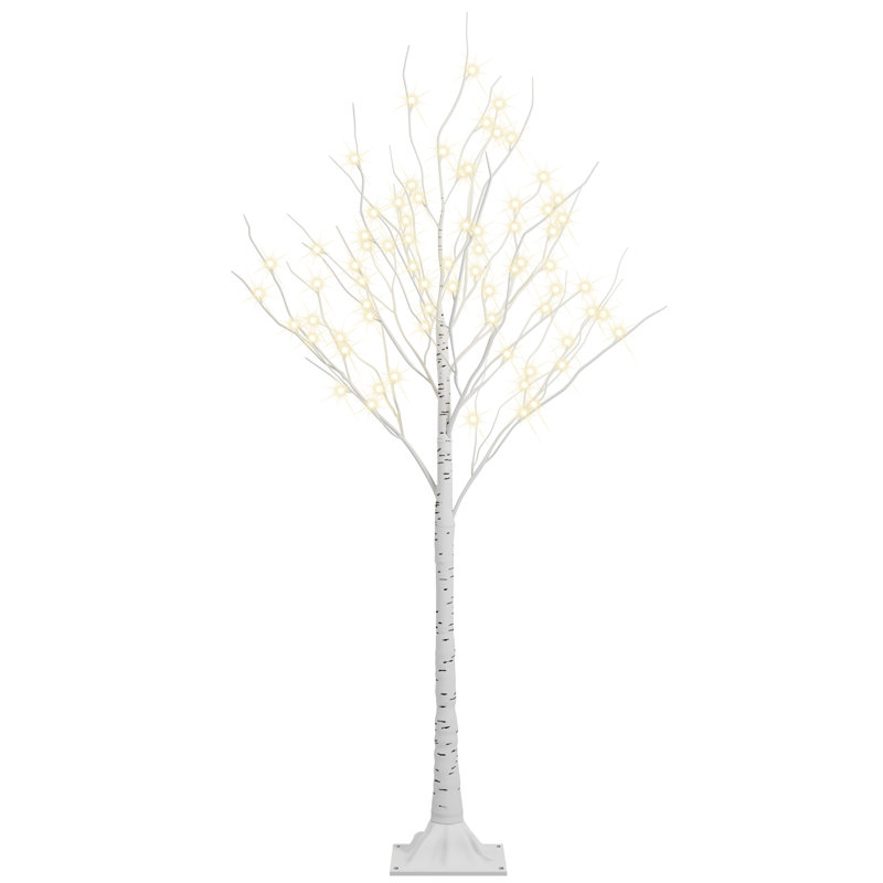 Pre-Lit Birch Tree with 72 LED Lights