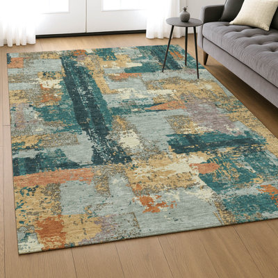 Premium Machine Washable Mayfield AMF2212 abstract Rug