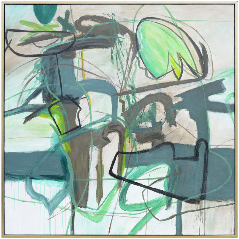 Art mural encadré Hollace - Vert