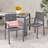 Aluminum Dining Chairs with Rope Seat, Set of 2