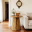 Table basse en bois, petite table de bout, table d'appoint, table de lecture ronde pour la maison et le bureau