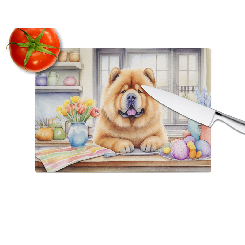Planche à découper en verre Decorating Chow Chow