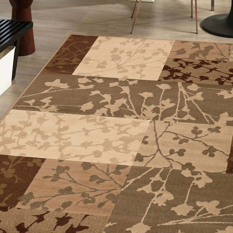Catalina 100% Polypropylene Floral Medallion Geometric Power-Loomed Indoor Area Rug , Rectangle 5' x 8'