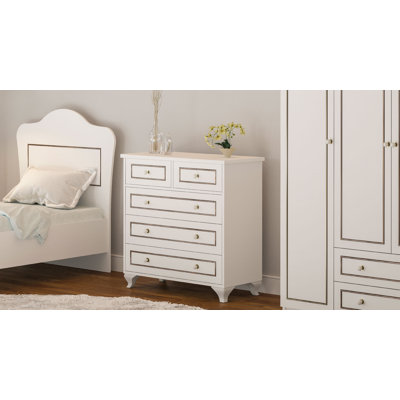 Casselton 90cm W 5 - Drawer Chest of Drawers