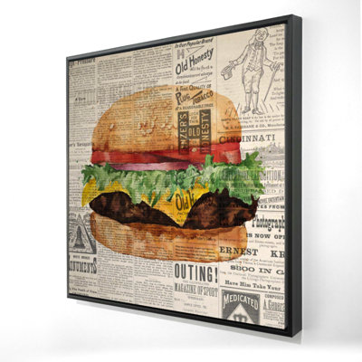«Cheeseburger tout habillé de style rétro»