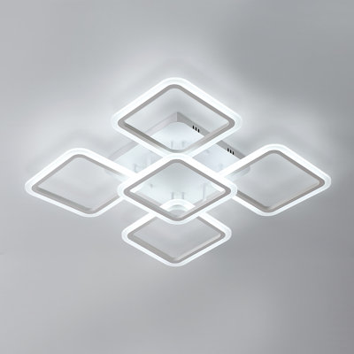 Ruprecht 5-Light 60cm Dimmable LED Semi Flush Mount Ceiling Light with Remote Control