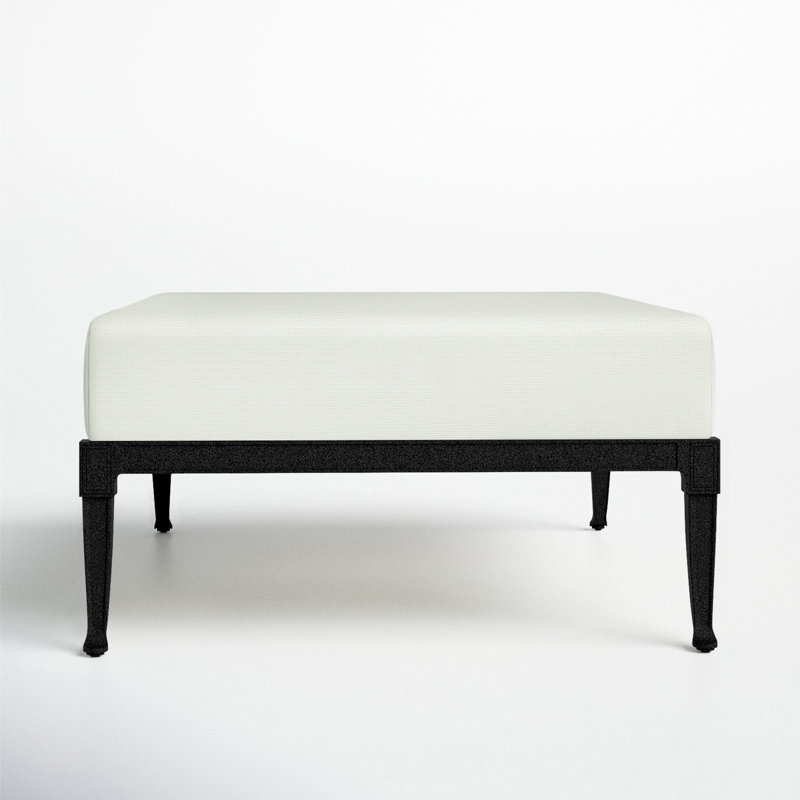 Repose-pieds d'extérieur Wiltshire, Tissu de voile Sunbrella® texturé, Noir texturé