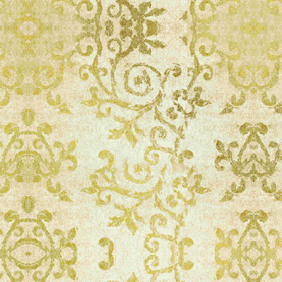 «Gold Spackle Damask», peinture sur toile tendue
