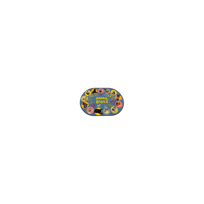 Tapis ovale en nylon touffeté à la machine, Ovale 6 pi x 8 pi 6 po