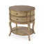 Jarvis Oval 2-Drawer Side Table-270233804