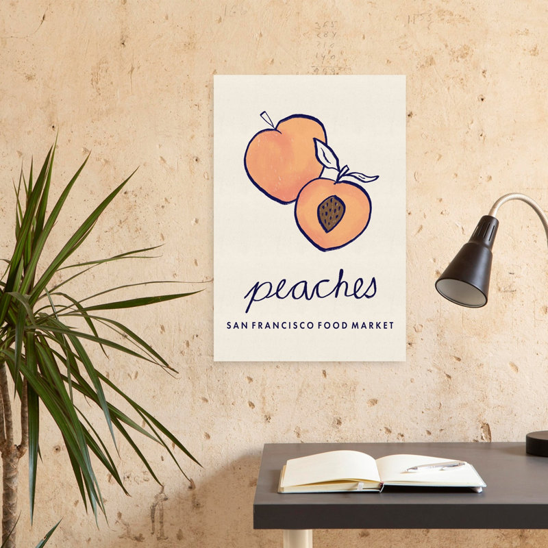 Fresh Summer Peaches by Dirkie Nell - Wrapped Canvas Print, 60.96 cm H x 40.64 cm W