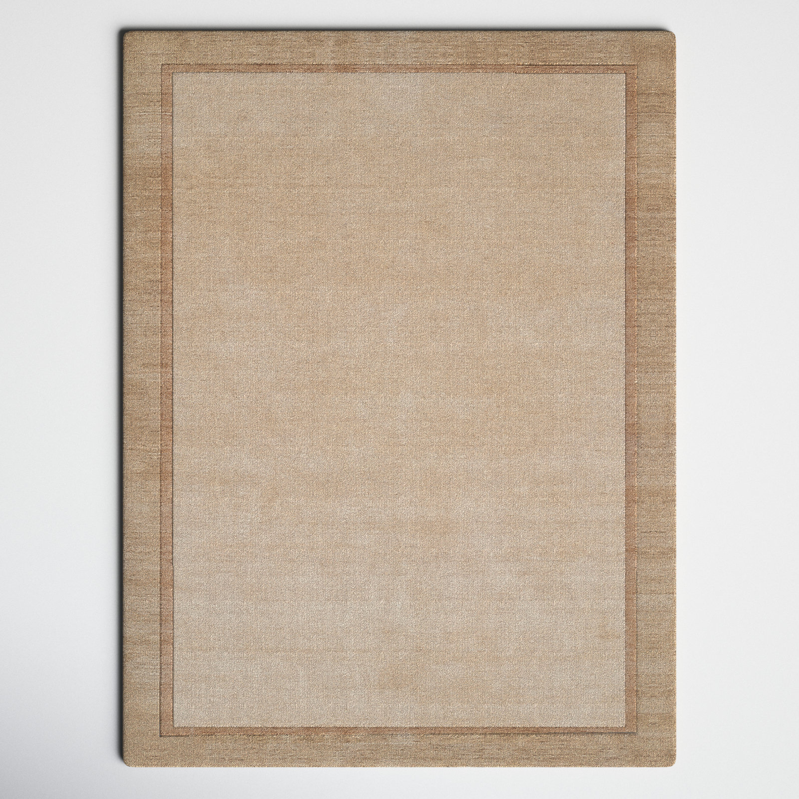Zaley Gray Taupe Hand-Tufted Wool Rug, Rectangle 8' x 10'