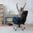 Ergonomic Office Chair in Faux Leather with Massage Function and Footrest