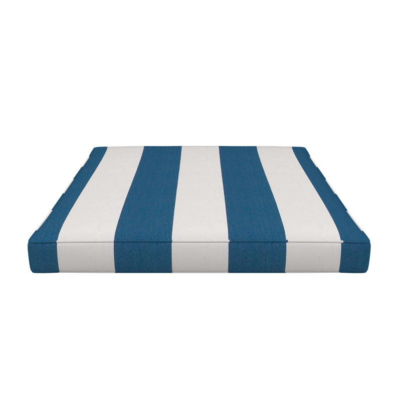 Sunbrella® Outdoor Ottoman Seat Cushion, 20" W x 22" D, Cabana Regatta