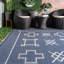 Tapis bleu intérieur / extérieur Quinlynn-1097481196