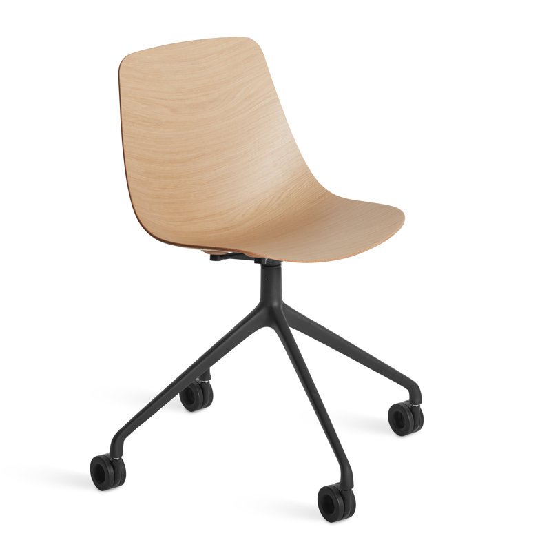 Clean Cut Task Chair, White Oak/Black