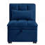 4 In1 Multi-Function Single Sofa Bed With Storage Pockets,Tufted Single Pull-Out Sofa Bed With Adjustable Backrest And Pillows ,Convertible  Chaise Lounge, Navy-327504917