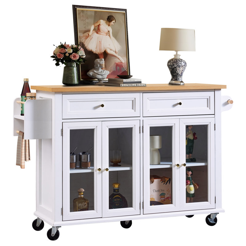 Grand îlot de cuisine blanc en bois de style moderne pour la salle à manger