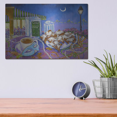  'Cafe Du Monde-new Orleans-mardi Gras-beignets' by ADEL Metal Wall Art, 16" x 12"