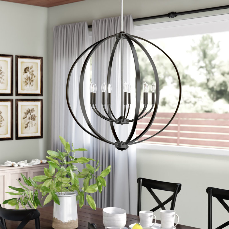 Petitt 9 - Light Dimmable Chandelier, Etruscan Bronze, No Shade