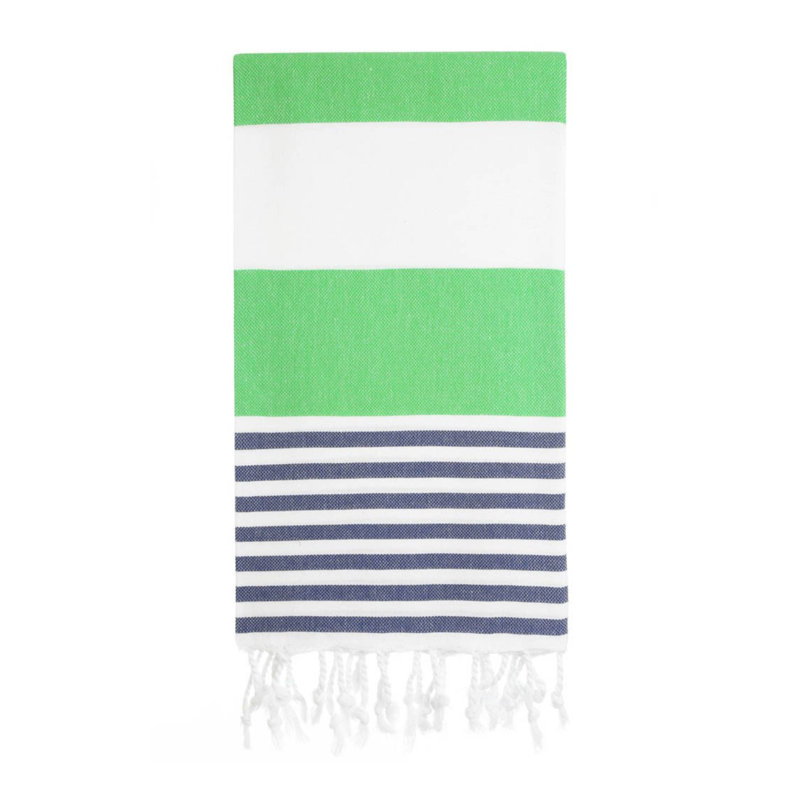 Serviette de plage Mahika, Vert / bleu marine
