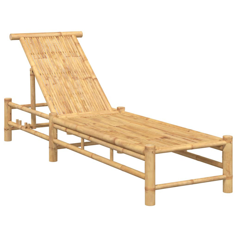  Chaise longue en bambou naturel