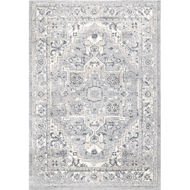 Tapis traditionnel tissé à la machine Edwa, Rectangle 4 pi x 6 pi
