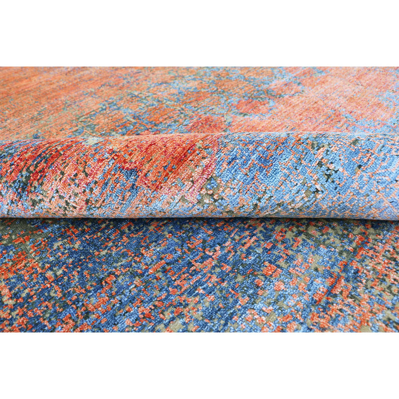 Tapis rectangulaire noué à la main, Rectangle 9 pi x 12 pi