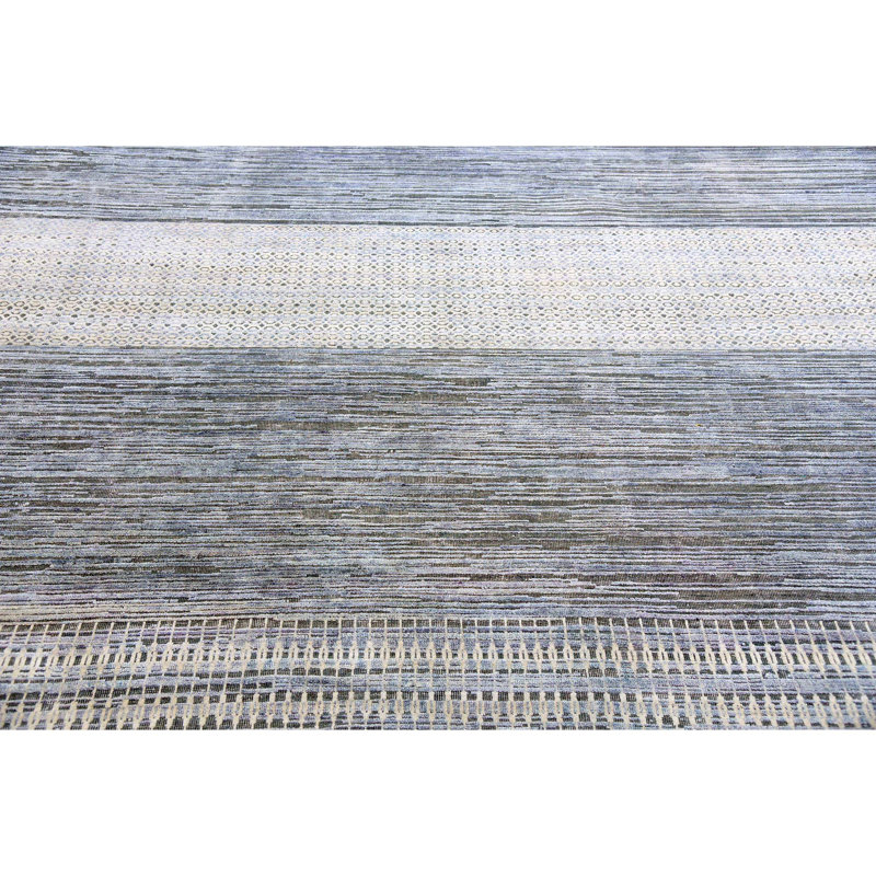 Hand Woven Silk and Wool Area Rug, Rectangle 8' x 10'