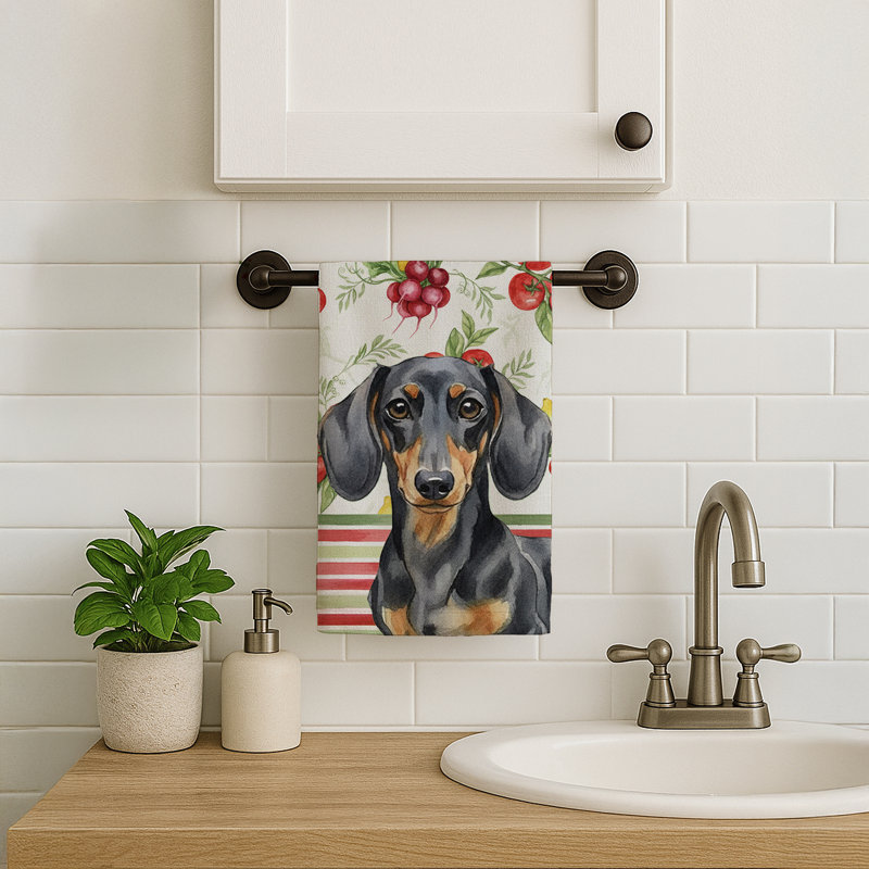 Torchon noir et brun clair teckel, Black/Tan Dachshund