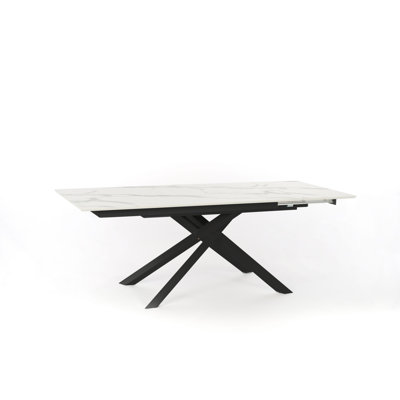 Rawley Extendable Metal Base Dining Table