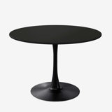 Adrian 42.12"Modern Round Dining Table with Round MDF Table Top,Metal Base Dining Table