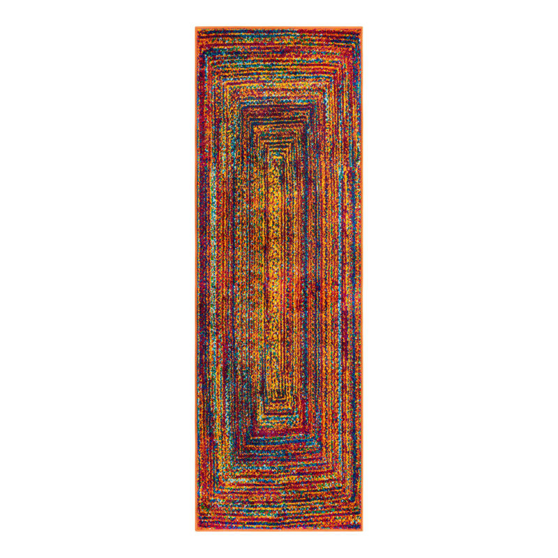 Tapis Weedman Rainbow Calypso, Tapis de couloir 2 pi x 6 pi 1 po