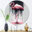 Flamant rose avec peinture dégoulinant1 - Flamant rose, art mural sur métal-88627915