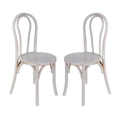 Chaise empilable commerciale en bois massif avec patins fixes