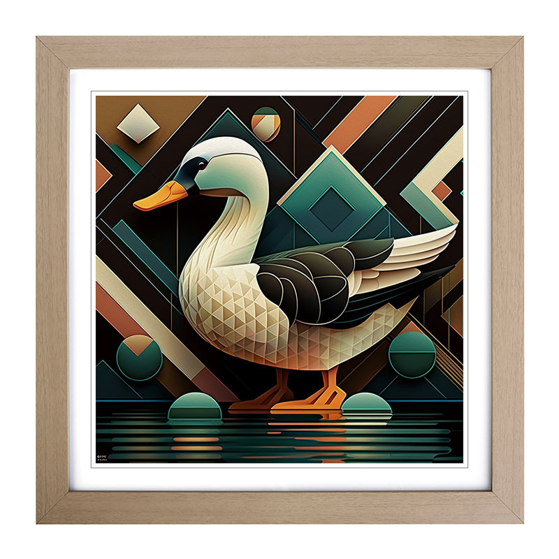 Single Picture Frame Print on Wood, Oak