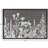 Wood Relief Floral Black Wall Decor with Gray Textured Backing and Black Twisted Frame