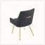 Chaise de salle à manger rembourrée en cuir avec dossier capitonné Diamond-539492840