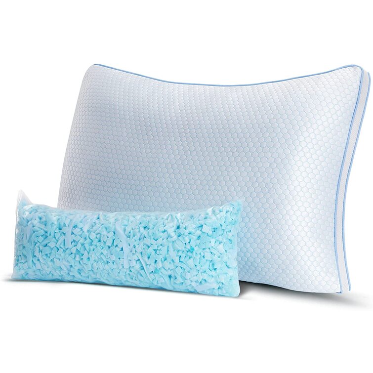 Shop Cooling Gel Pad Contour Foam Pillow with Removable Rayon from  Bamboo/Poly Cover White, Pillows & Throws